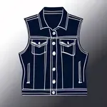 sleeveless denim vest image